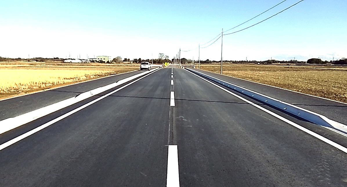 歩道整備など道路改良工の完成