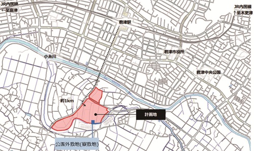 建設予定地位置図