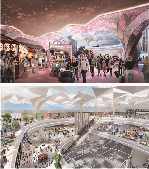 新ターミナルと駅の接続エリアのイメージ